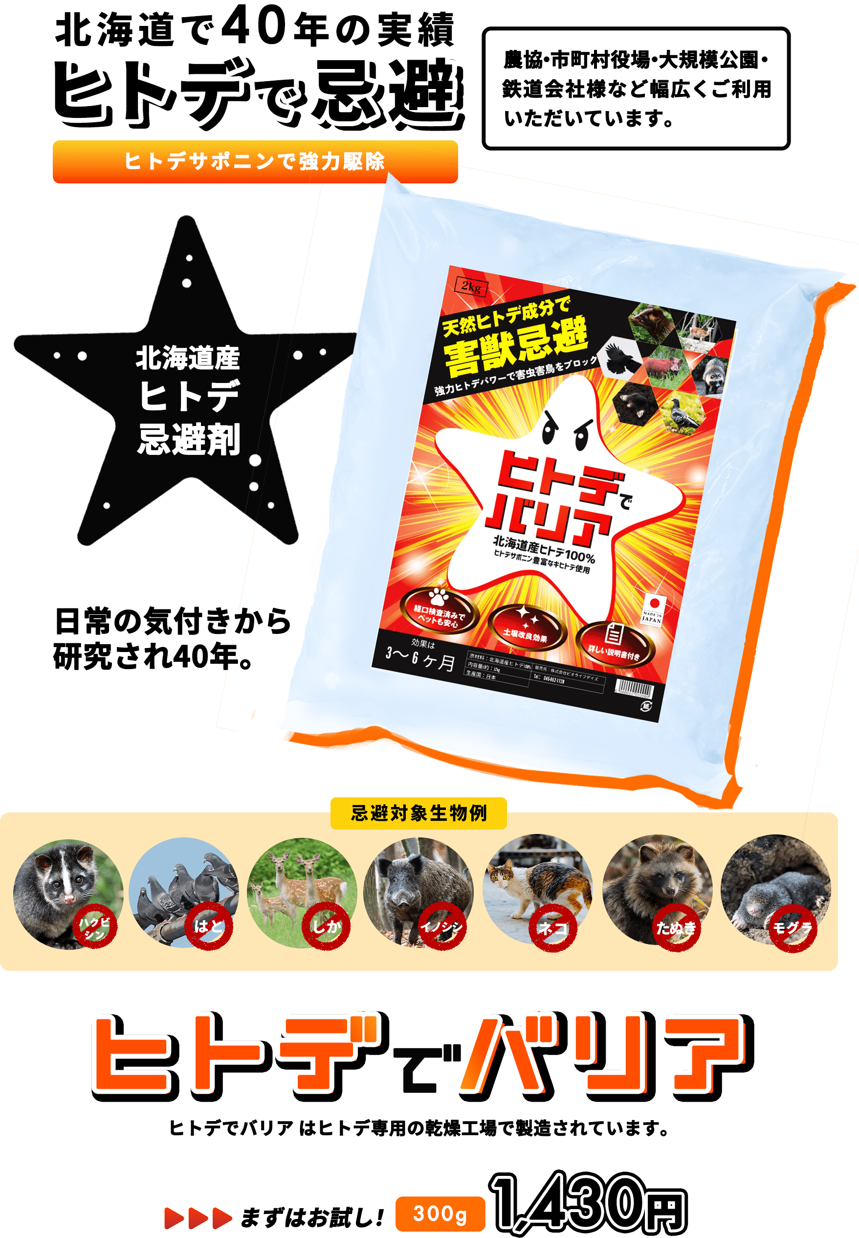 ヒトデでバリア