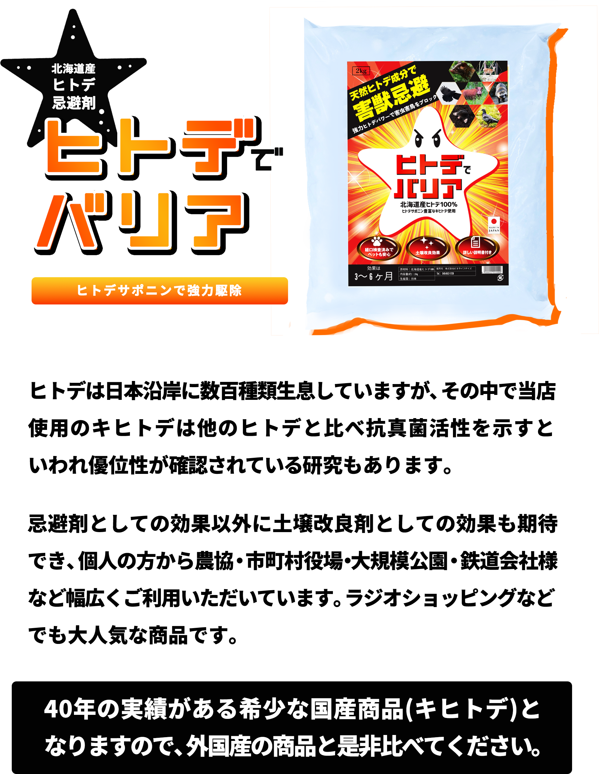 ヒトデでバリア